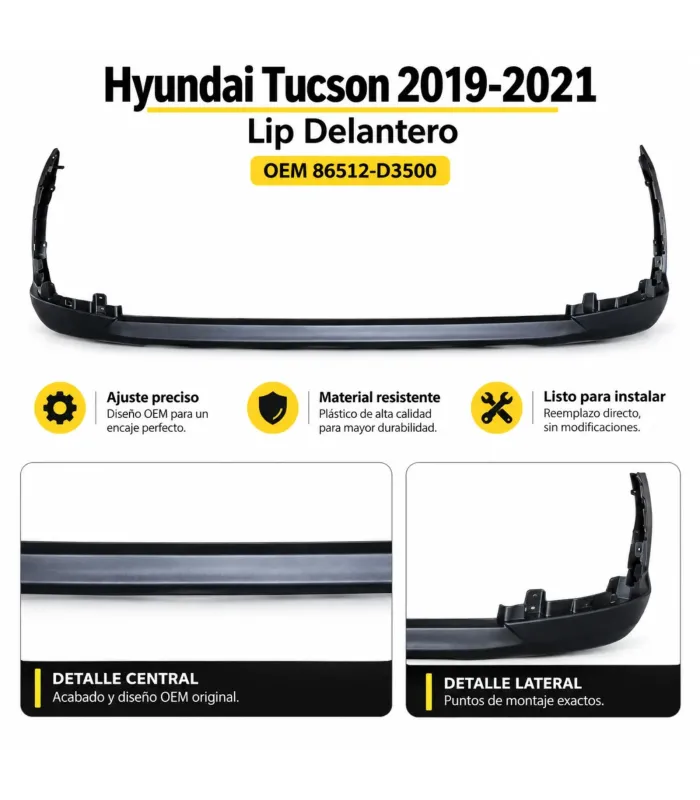 Lip delantero Hyundai Tucson 2019 2020 2021