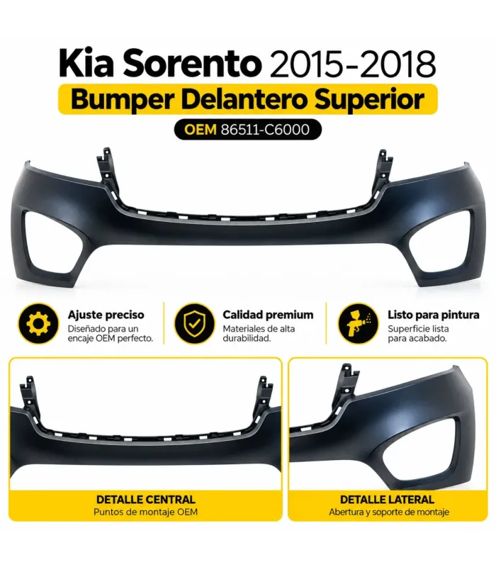 Bumper Delantero Superior Kia Sorento (2015-2018)