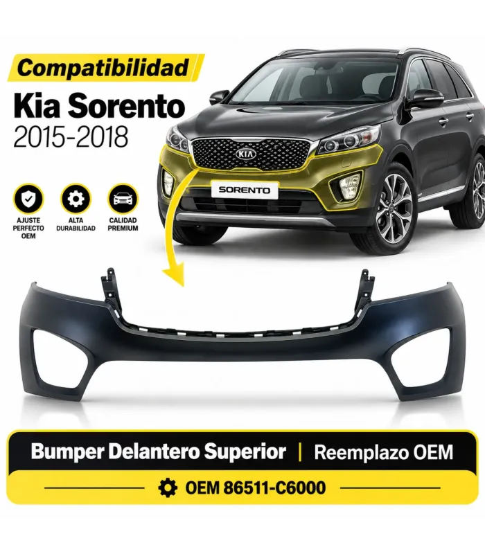 Bumper Delantero Superior Kia Sorento (2015-2018) Muestra