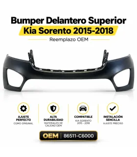 Bumper Delantero Superior para Kia Sorento 2015 2016 2017 2018 OEM 86511-C6000 Repuesto Carroceria Dominicana
