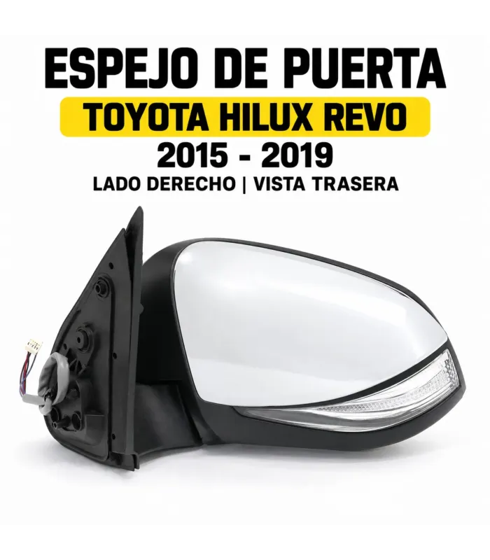 Espejo lateral con direccional Hilux Revo Auto Fashion