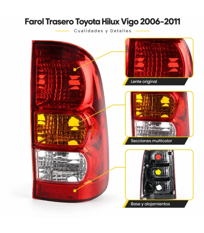 Farol trasero derecho Toyota Hilux Vigo 81550-0K010 RH DEPO
