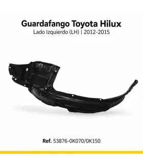 Guardafango interior delantero Toyota Hilux Vigo 2012 2015 izquierdo derecho