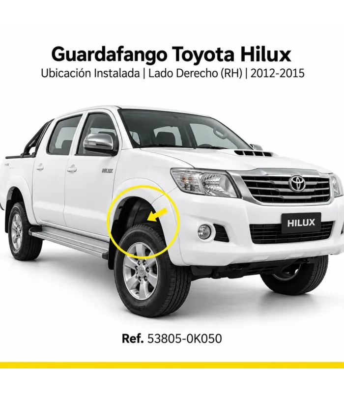Guardalodo delantero izquierdo Toyota Hilux Vigo 53876-0K150 LH