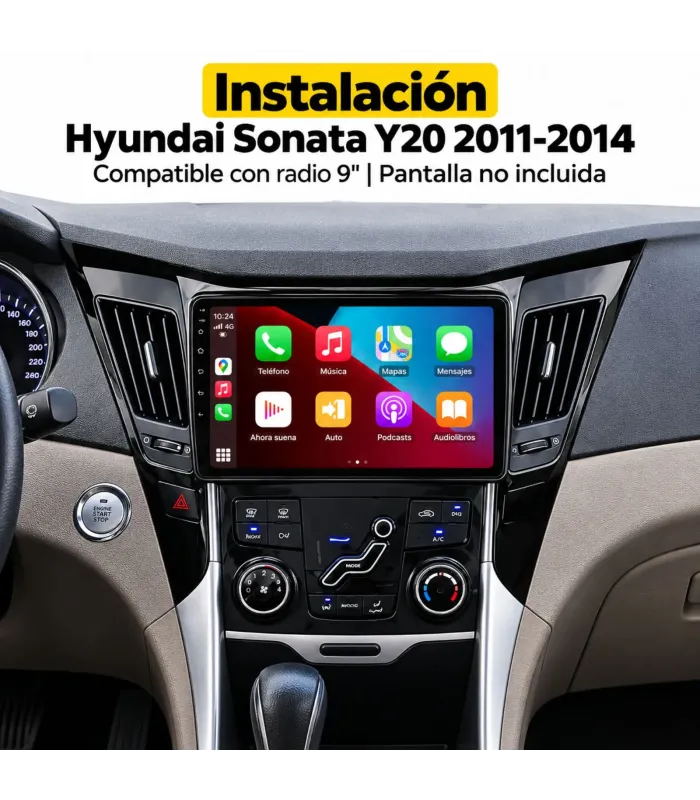 Marco adaptador pantalla 9 pulgadas Hyundai Sonata YF