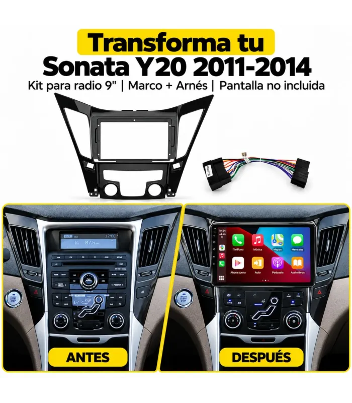 Fascia radio Android Hyundai Sonata Y20 2011 2014