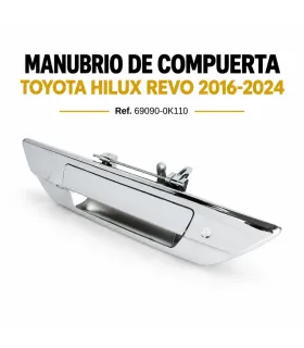 Manubrio de compuerta Toyota Hilux Revo 2016 2024 cromado