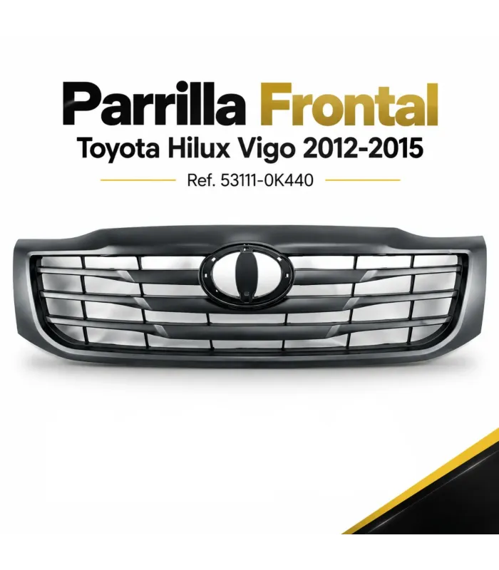 Parrilla frontal Hilux Vigo gris cromada Auto Fashion