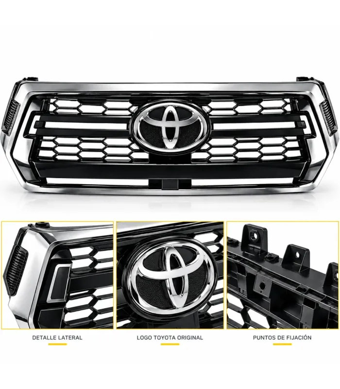 Parrilla superior radiador Toyota Hilux con camara 53100-0KW81