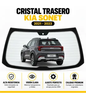 Vidrio trasero Kia Sonet luneta trasera reemplazo original