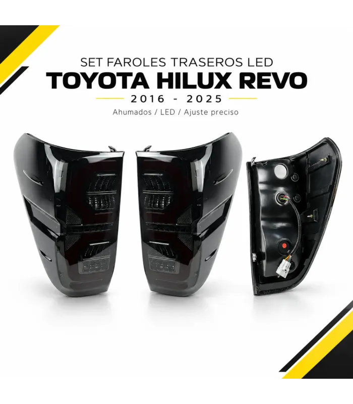 Juego faroles traseros Toyota Hilux Revo LED Black-B