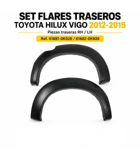 Set flares traseros Toyota Hilux Vigo 2012 2015