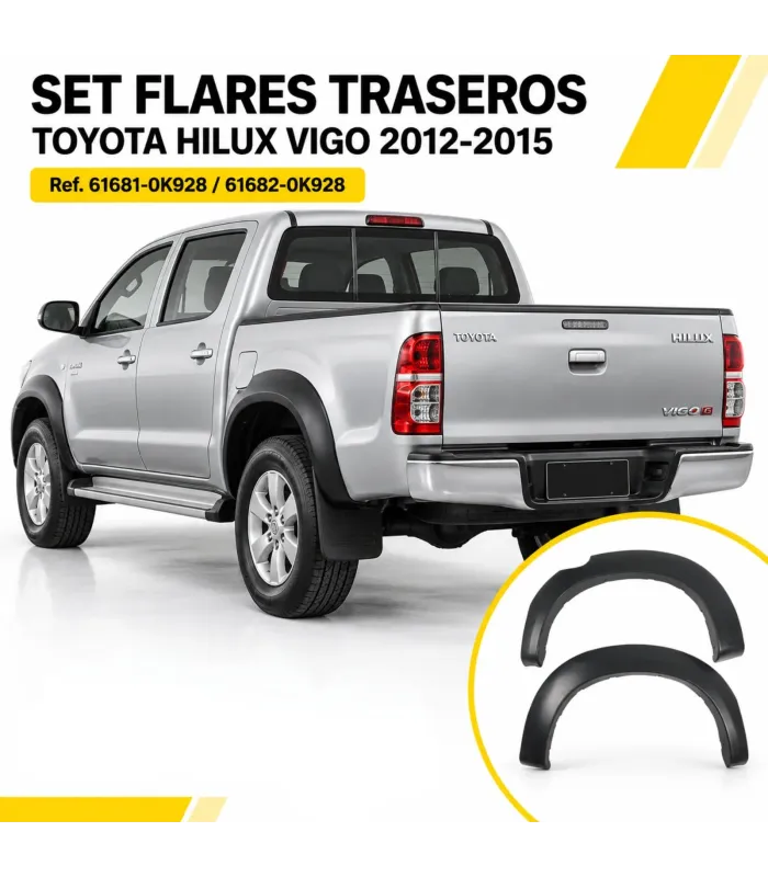 Flare trasero izquierdo Toyota Hilux Vigo ref 61682-0K928