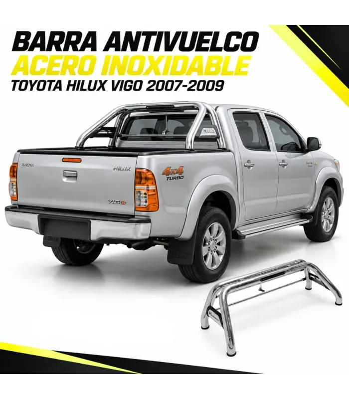 Barra sport cromada Toyota Hilux Vigo 2007 2009