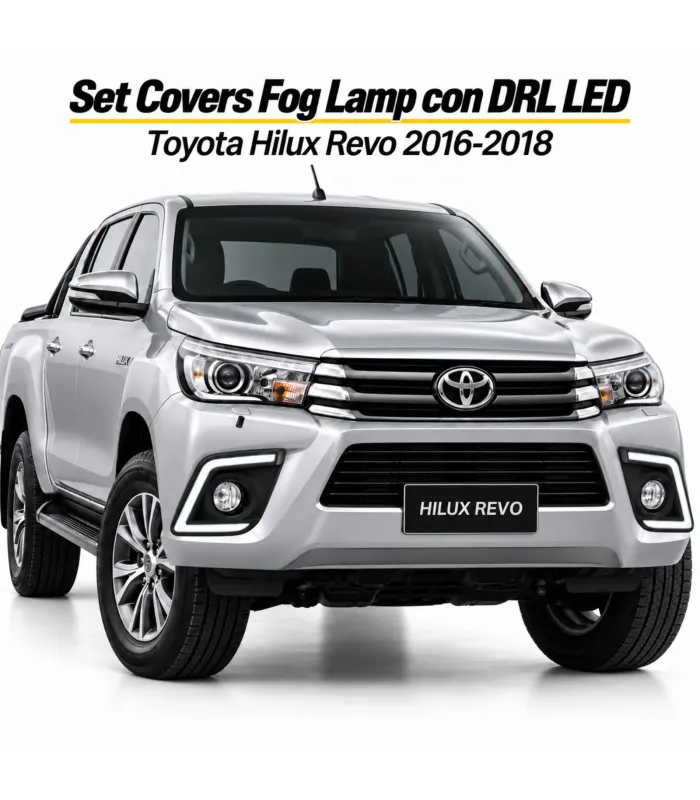 DRL fog lamp cover Toyota Hilux Revo marca generica