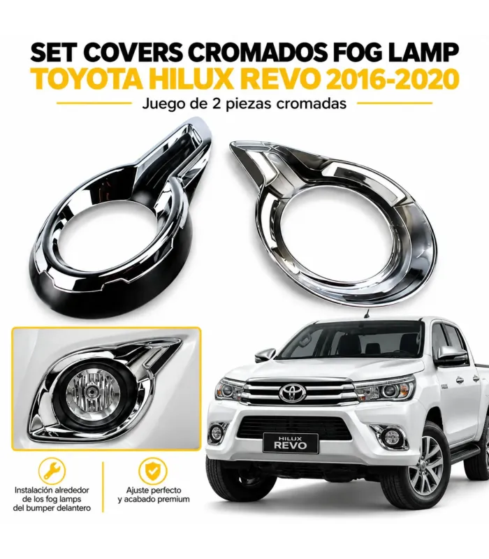 Moldura cromada fog lamp Toyota Hilux Revo ref RVO-15-FGC09