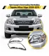 Molduras cromadas faros Toyota Hilux Vigo ref HLR-T57