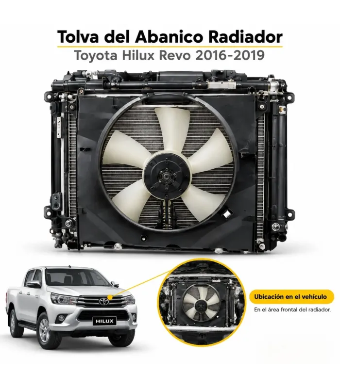 Tolva abanico radiador Toyota Hilux Revo 2016 2019 ref 16711-0L140