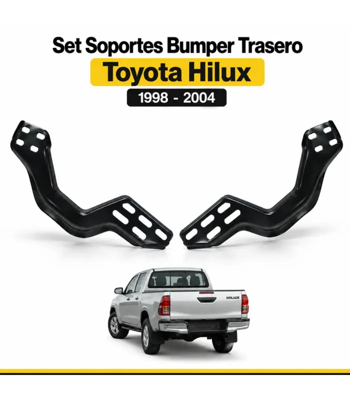 Set soportes bumper trasero Toyota Hilux 1998 2004