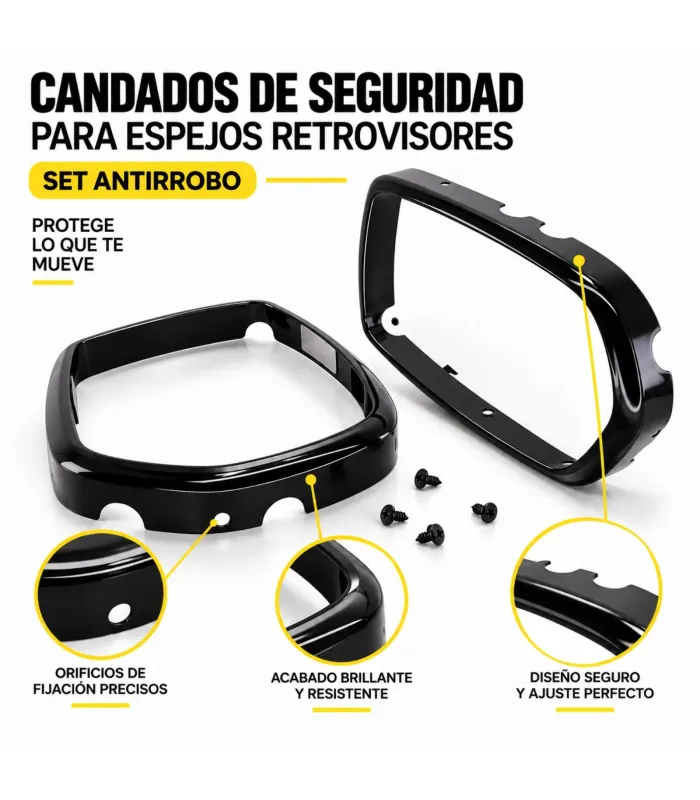 Set antirrobo para cristales de espejos retrovisores