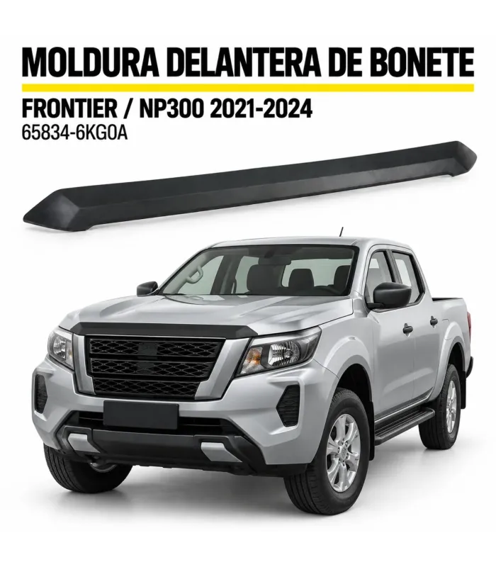 Moldura delantera negra Nissan NP300 2021 2024