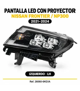 Pantalla LED con proyector Nissan Frontier NP300 2021 2024