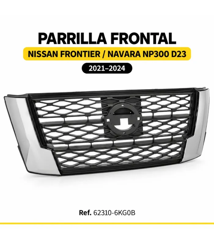 Parrilla negra cromada Nissan Navara NP300 D23