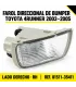 Farol de bumper RH Toyota 4Runner 2003-2005 con mica transparente