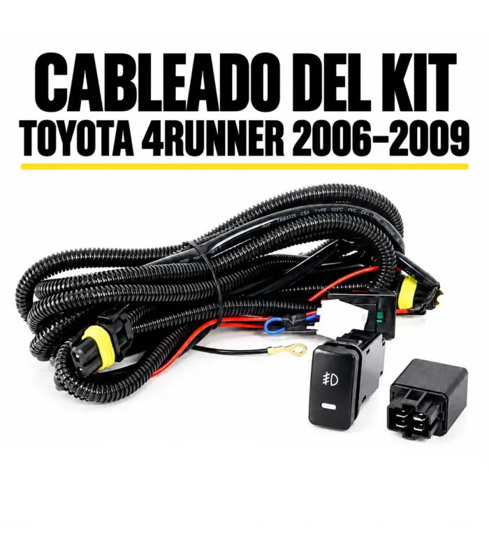 Faros neblineros y marcos negros Toyota 4Runner 2006-2009
