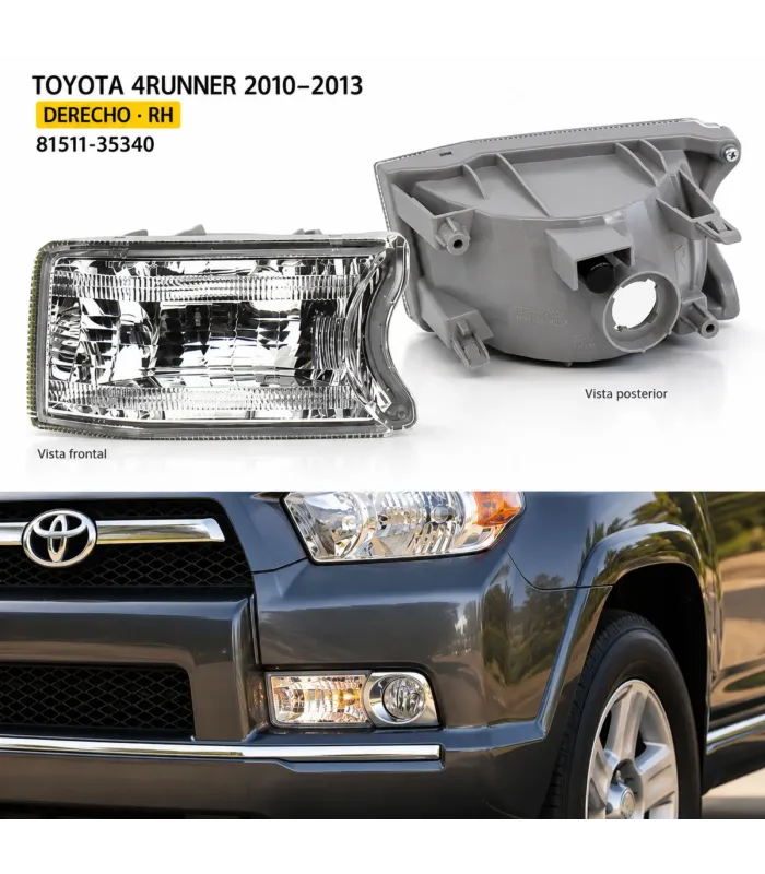 Farol Direccional de Bumper Toyota 4Runner 2010–2013