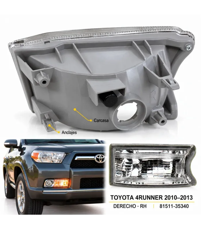 Farol de bumper delantero derecho Toyota 4Runner referencia 81511-35340