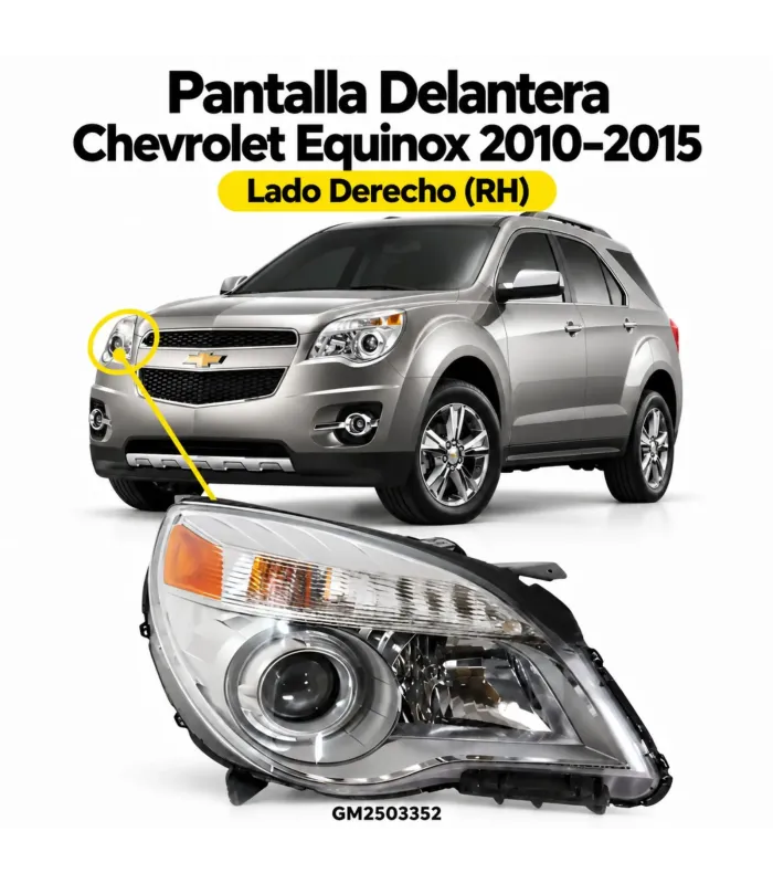 Pantalla Delantera Chevrolet Equinox 2010–2015
