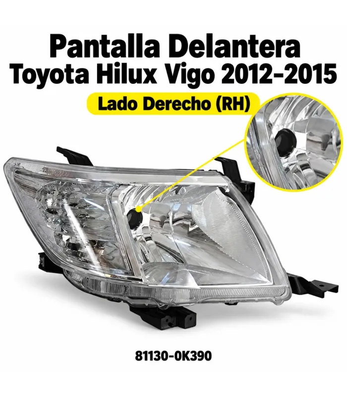 Pantalla delantera izquierda Toyota Hilux Vigo 2012-2015 referencia 81170-0K390