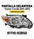 Faro delantero clear halógeno Toyota Corolla 2011-2013 con interior cromado