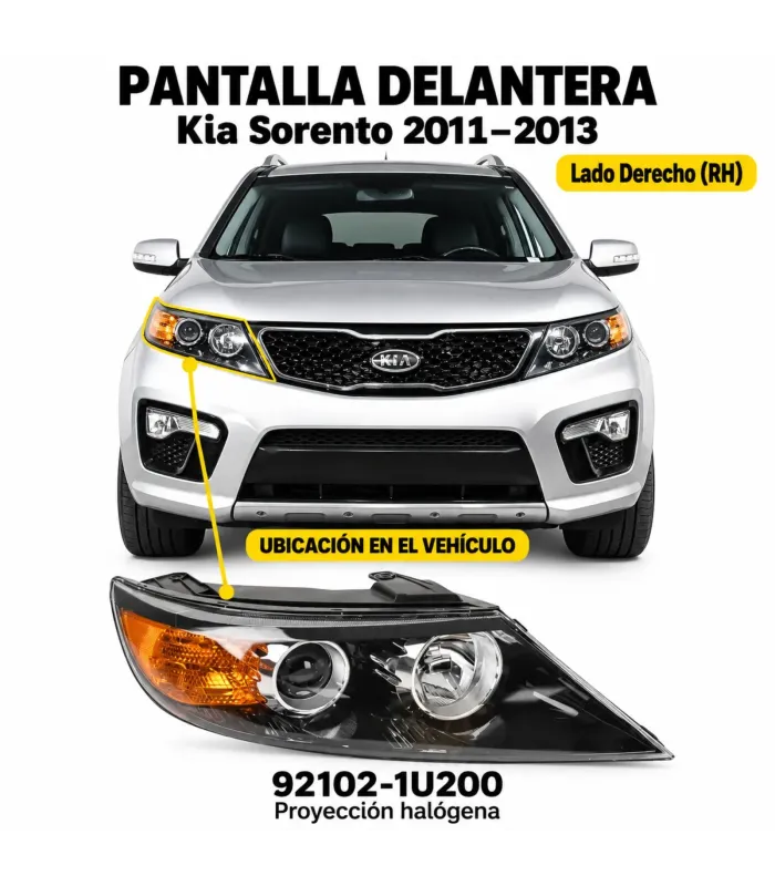Pantalla Delantera Kia Sorento 2011–2013