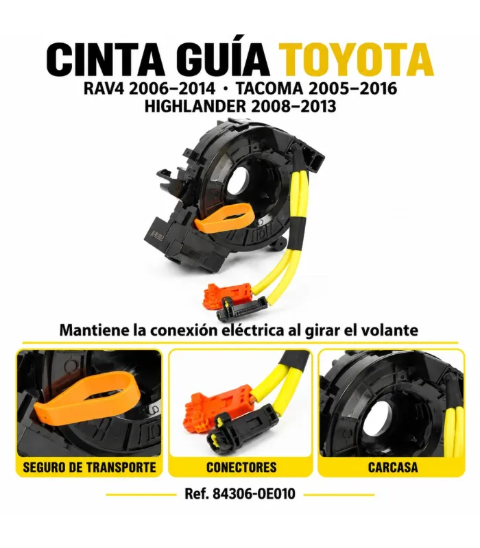 Cinta espiral del volante Toyota RAV4 2006-2014 referencia 84306-0E010