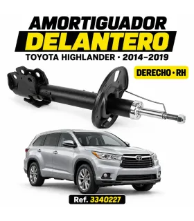 Amortiguador genérico Toyota Highlander 2014-2019 lado delantero derecho RH