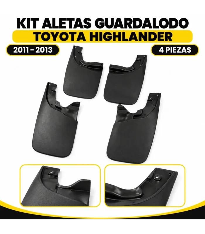Aletas traseras Toyota Highlander 2011 2013