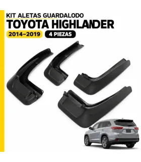 Kit aletas guardalodo Toyota Highlander 2014 2019 4 piezas