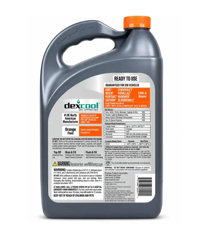Coolant Prestone DEX-COOL 50/50 Prediluido