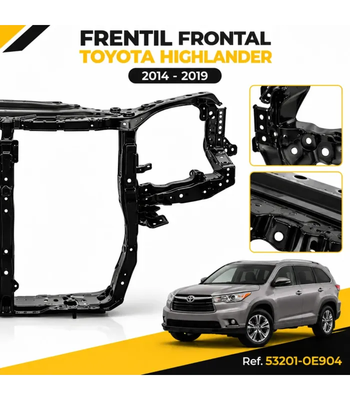 Frentil Toyota Highlander 2014 2019 puntos de montaje