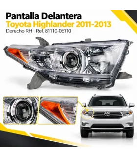 Pantalla delantera Toyota Highlander 2011-2013 diseño