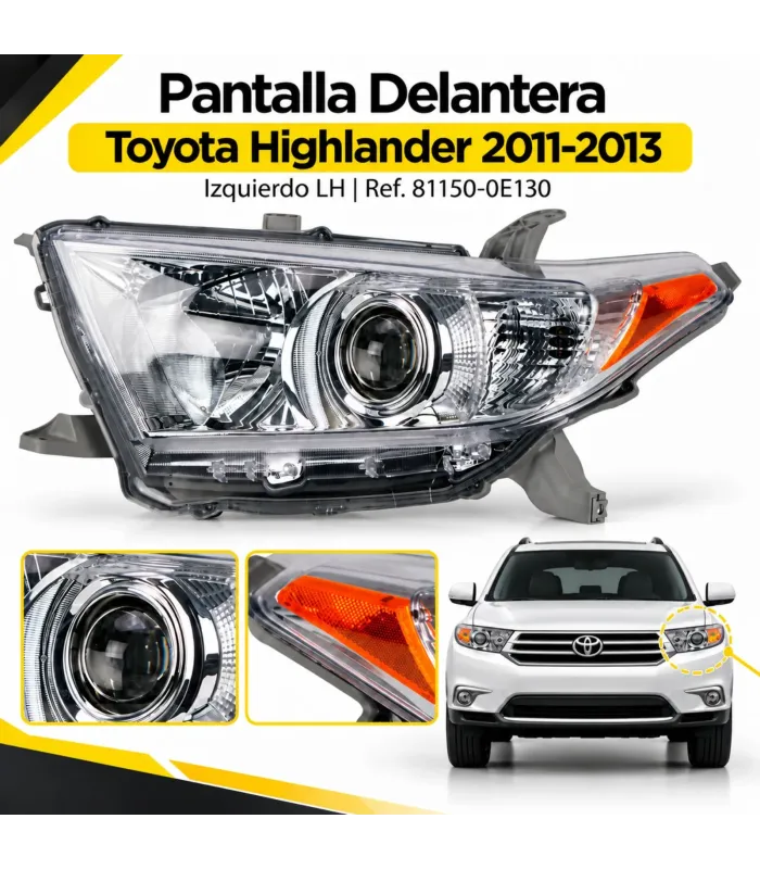 Pantalla delantera derecha Toyota Highlander 2011-2013 ref 81110-0E110