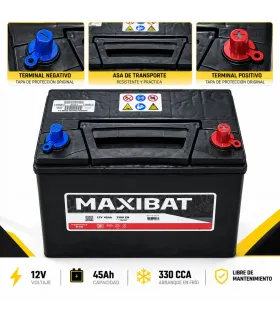 Batería MAXIBAT 55B24L 12V 45Ah 330 CCA