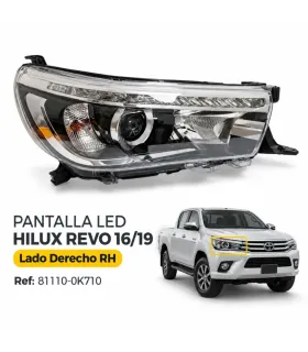 Pantalla LED Toyota Hilux Revo 2016-2019 derecho RH 81110-0K710