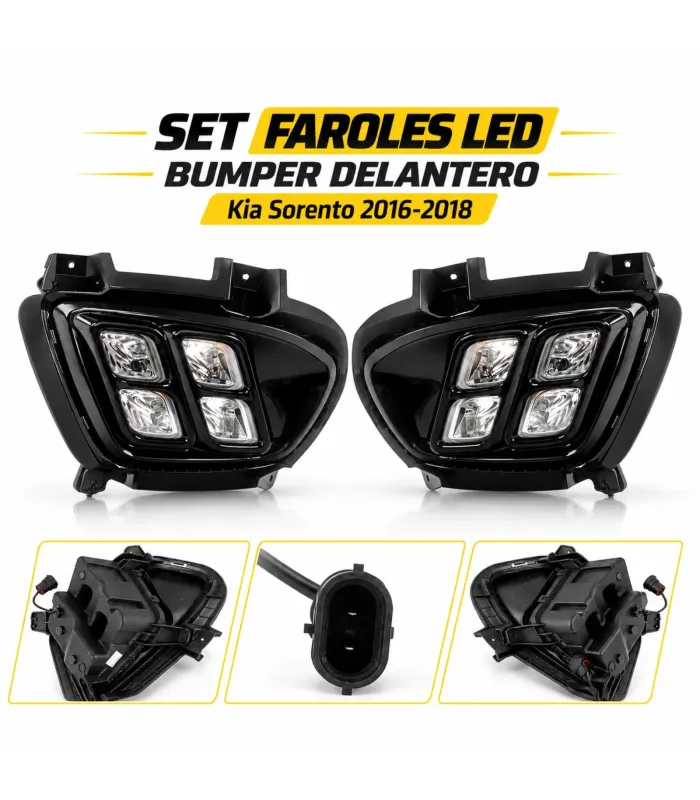 Farol LED bumper izquierdo Kia Sorento 2016-2018 LH