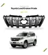 Detalle de barras verticales cromadas parrilla Toyota Prado