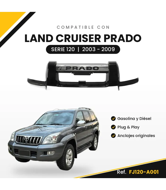 Defensa sobrebumper Toyota Prado 2003-2009, muestra SUV 2008