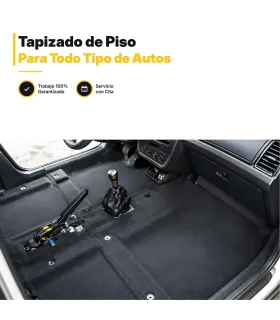 Tapizado de piso nuevo instalado en cabina de auto