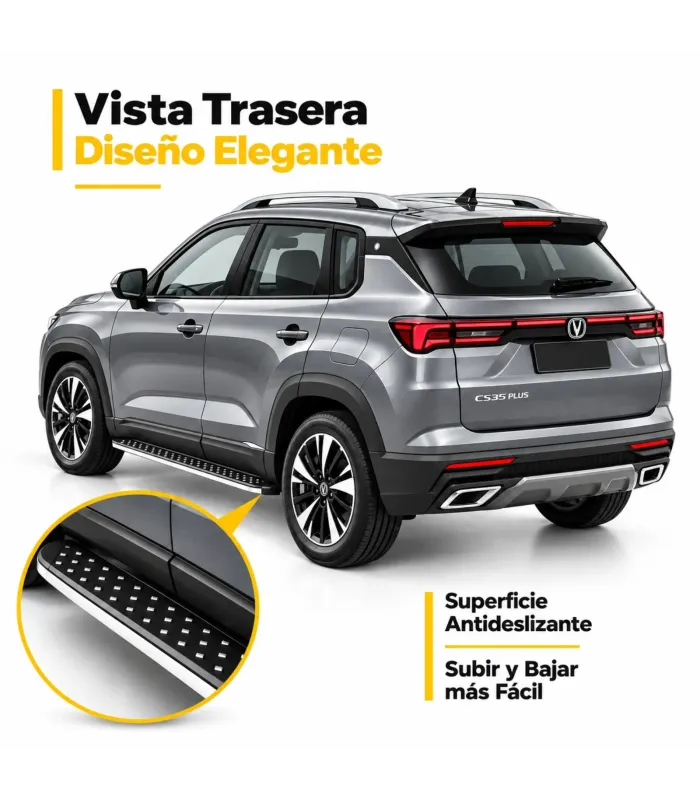 Estribo lateral instalado en Changan CS35 Plus 2022-2023